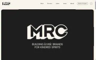 MRC Brand Studio website