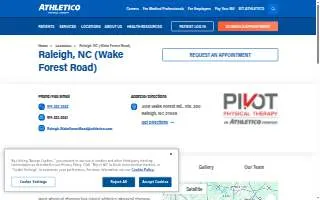 Pivot PT - Raleigh (Wake Forest Road), an Athletico company website