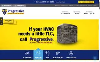 Progressive | Plumbing, Heating & Air, Electrical website