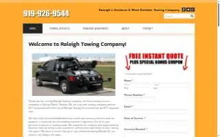 Raleigh Towing Company website