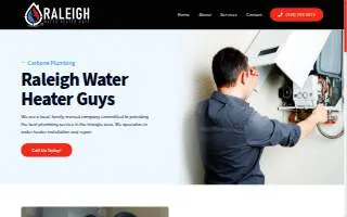 Raleigh Water Heater Guys website