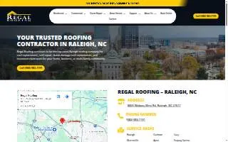 Regal Roofing of Raleigh website