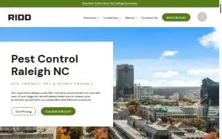 RIDD Pest Control of Raleigh website