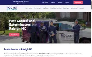Rocket Pest Control of Raleigh website