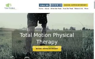 Total Motion Physical Therapy of Raleigh website