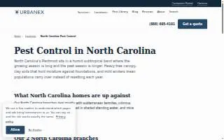 Urbanex Pest Control of Raleigh website