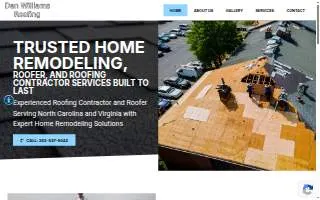 Dan Williams Roofing of Roanoke Rapids website