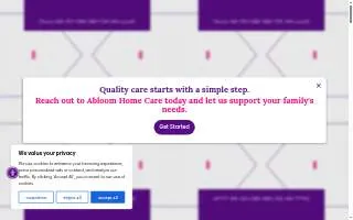Abloom Home Care website