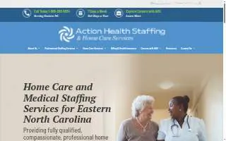 Action Health Staffing of Rocky Mount website