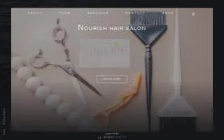 Nourish Hair Salon website