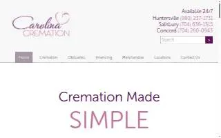 Carolina Cremation – Salisbury website