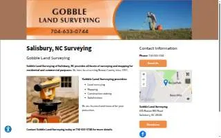 Gobble Land Surveying website