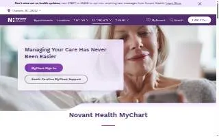 Novant Health Salisbury Medical website