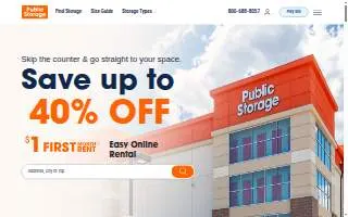 Public Storage of Salisbury website