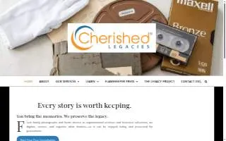 Cherished Legacies website