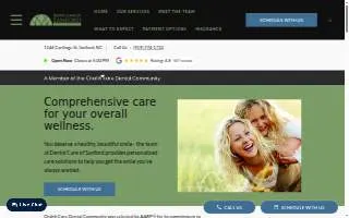Dental Care of Sanford website