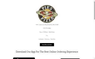 Pies Pizza website