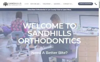 Sandhills Orthodontics website