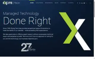 Excite Tech website