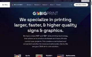 Go Big Print website