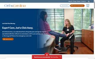 OrthoCarolina Shelby Physical Therapy website