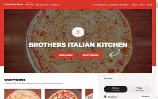 Brothers Italian Kitchen website