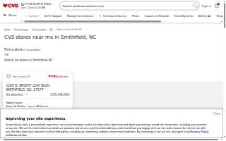 CVS Pharmacy of Smithfield website