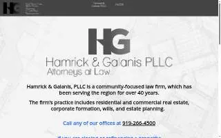Hamrick & Galanis, PLLC of Smithfield website
