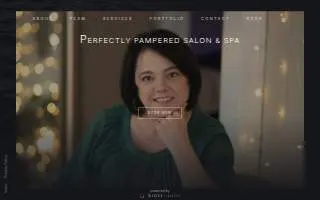 Perfectly Pampered Salon & Spa website
