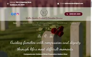 Walter Sanders Funeral & Cremation Services website