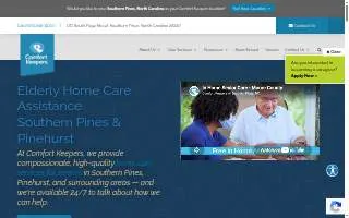 Comfort Keepers of Southern Pines website