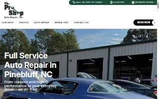 Pro Shop Auto Repair website