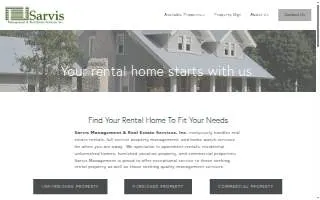 Sarvis Management & Real Estate website