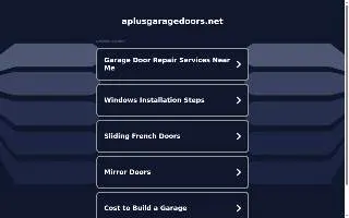 A Plus Garage Doors of Stallings website