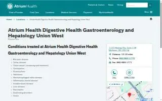 Atrium Health Digestive Health Gastroenterology and Hepatology website