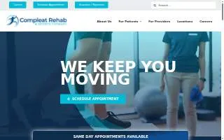 Compleat Rehab & Sports Therapy - Mint Hill Clinic website