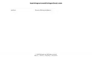 Learning Curves Driving School website
