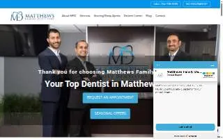 Matthews Family Dentistry of Stallings website