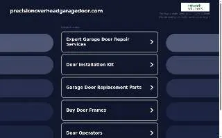 Precision Overhead Garage Door Service of Stallings website