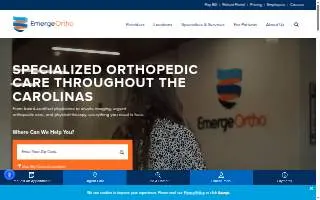 EmergeOrtho Hickory Physical & Hand Therapy website
