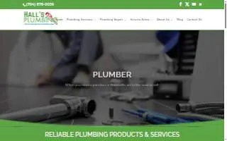 Hall's Plumbing of Statesville website