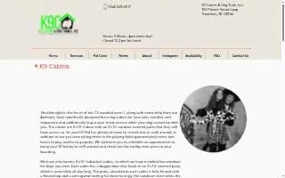 K9 Cabins & Dog Trails, Inc. website