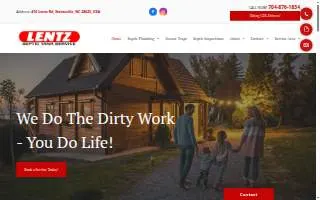 Lentz Septic Tank Service website