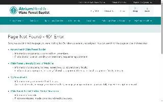 Atrium Health Wake Forest Baptist Family Medicine - Summerfield website