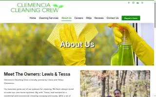 Clemencia Cleaning Crew website