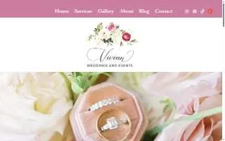 Weddings and Events by Vivian website