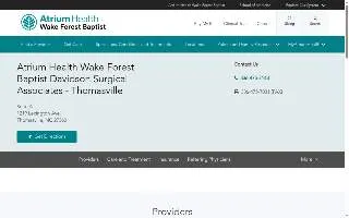 Atrium Health Wake Forest Baptist Davidson Surgical Associates - Thomasville website
