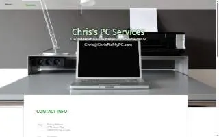 ChrisFixMyPC website