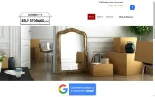 Community Self Storage of Thomasville website