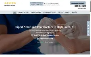 High Point Foot Center website